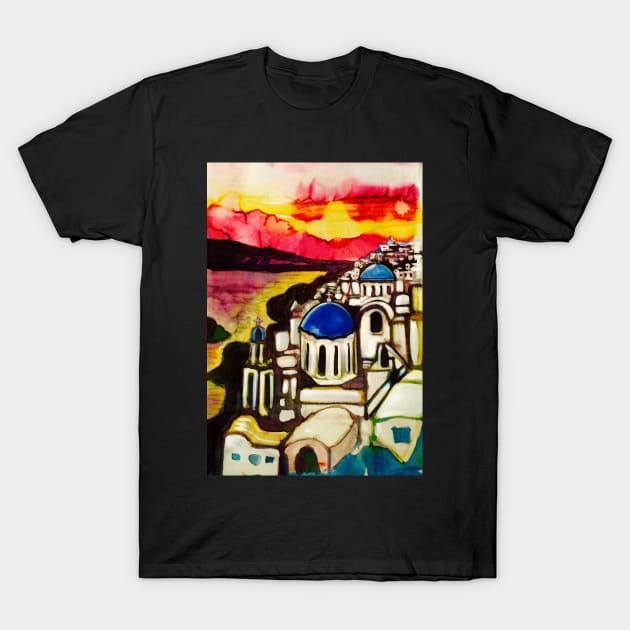 Santorini T-Shirt by Pipsilk